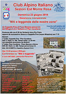 CAI Sezioni Est Monte Rosa - Escursione Intersezionale 2014: miti e leggende delle nostre zone