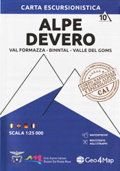 Carta 10 - Alpe Devero, Val Formazza, Binntal, Valle del Goms
