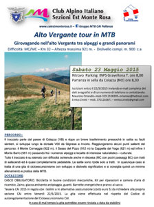 1^ Ciclo escursione Intersezionale Est Monte Rosa - Alto Vergante tour in MTB
