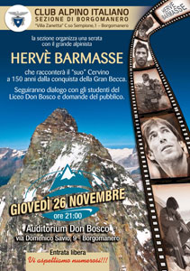 CAI Borgomanero: serata con il grande alpinista Hervè Barmasse - 26 novembre 2015