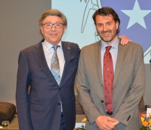 A sinistra il nuovo Presidente generale del CAI Vincenzo Torti con Antonio Montani Vicepresidente
