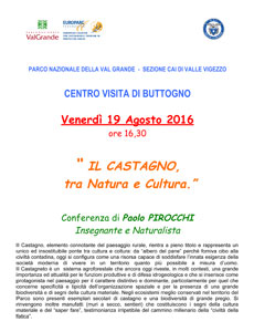 Paolo Pirocchi: Conferenza ''Il Castagno, tra Natura e Cultura''