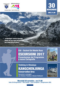 Presentazione Programma Escursioni 2017 delle Sezioni CAI Est Monte Rosa