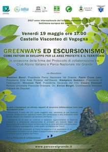 Conferenza ''Greenways ed Escursionismo'' in occasione della firma del Protocollo di collaborazione tra Club Alpino Italiano e Parco Nazionale Val Grande