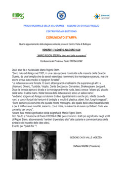 CAI Valle Vigezzo - Centro Visita di Buttogno: Mario Rigoni Stern a dieci anni dalla scomparsa