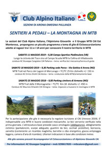 Sezioni CAI Arona, Omegna e Pallanza: Sentieri a pedali - La montagna in MTB