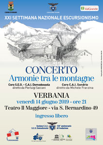 21^ Settimana Nazionale dell’Escursionismo e 150° Sezione C.A.I. S.E.O. Domodossola: Concerto ''Armonie tra le montagne''