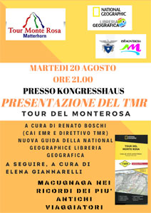 Kongresshaus di Macugnaga: presentazione del Tour del Monte Rosa