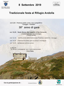 CAI Villadossola: Festa al Rifugio Andolla e 30^ ''Cheggio - Andolla''