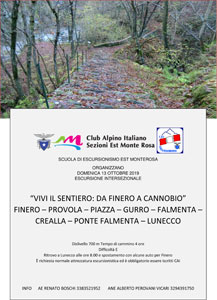Scuola di Escursionismo Est Monte Rosa: Escursione Intersezionale ''Vivi il Sentiero: da Finero a Cannobio''