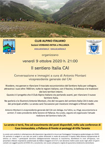 CAI Verbano - CAI Pallanza - Il Sentiero Italia CAI – Conversazione e immagini a cura di Antonio Montani vicepresidente generale del Club Alpino Italiano