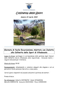 CAI Villadossola - Giornata di facile Escursionismo Adattato con Joelette  alla Collinetta dello Sport di Villadossola