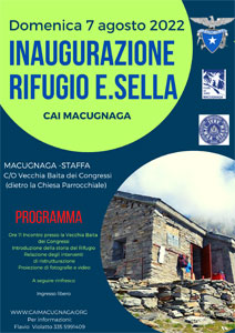 CAI Macugnaga: Inaugurazione Rifugio Eugenio Sella