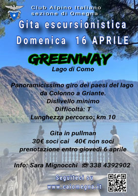 CAI Omegna: "Greenway, Lago di Como"