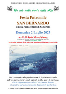 Festa Patronale di San Bernardo - Chiesa Parrocchiale di Someraro - 2 luglio 2023