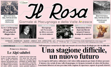 Il Rosa, il giornale di Macugnaga e della Valle Anzasca n. 1 / 2020