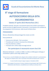 Scuola Intersezionale di Escursionismo Est Monte Rosa: 8° stage di formazione 'Autosoccorso della gita escursionistica'