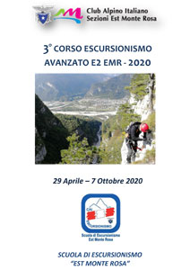 Scuola di Escursionismo Est Monte Rosa: 3° Corso di Escursionismo avanzato (E2)  - programma e informazioni