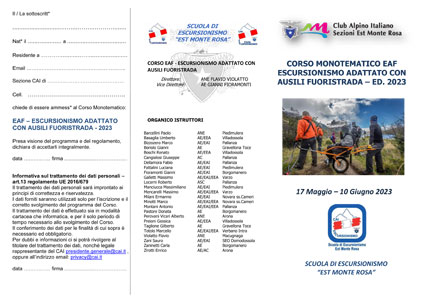 Scuola Intersezionale di Escursionismo Est Monte Rosa - Corso Monotematico di Escursionismo adattato con ausili fuoristrada - 17 Maggio - 10 Giugno 2023