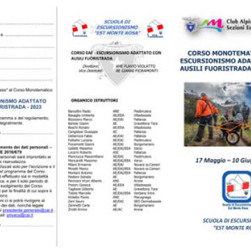 Scuola Intersezionale di Escursionismo Est Monte Rosa - Corso Monotematico di Escursionismo adattato con ausili fuoristrada - 17 maggio - 10 giugno 2023