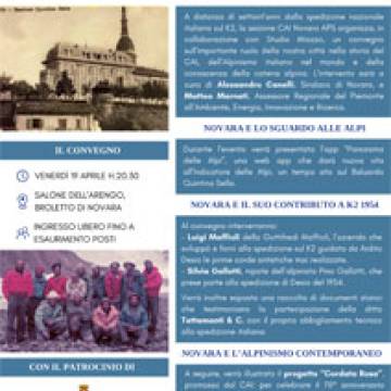 CAI Novara e Studio Miazzo presentano: Dalle Alpi al K2 - Convegno - 19 aprile 2024